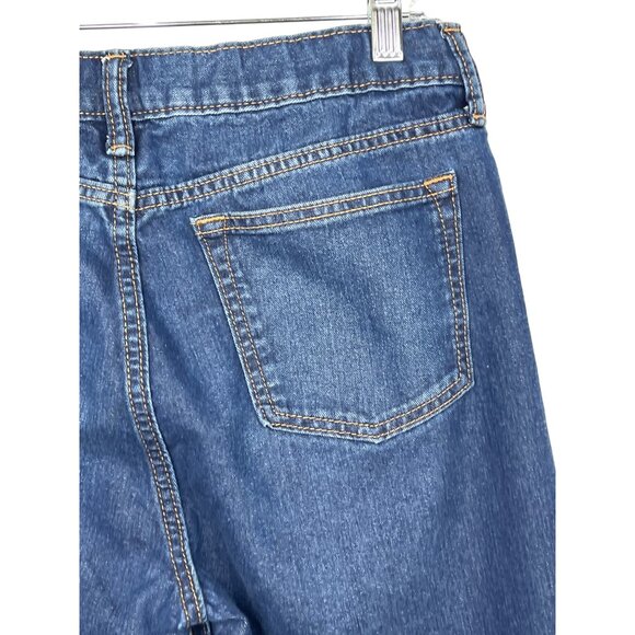 Old Navy Girls Plus 16 Straight Leg Jeans Blue Denim Adjustable Waist - Picture 9 of 10